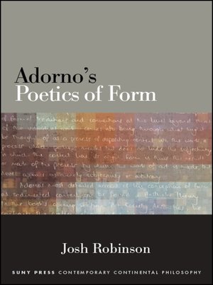 cover image of Adorno's Poetics of Form